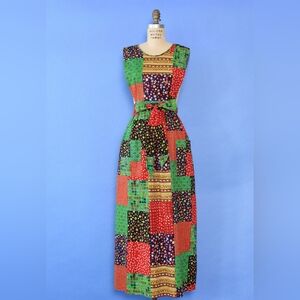 Colorful Patchwork Maxi Dress